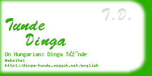 tunde dinga business card